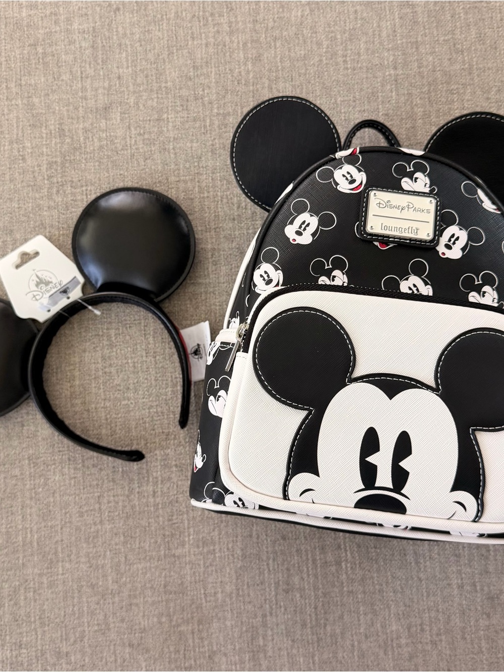 NWT Mickey Mouse Ears and Loungefly Mickey Mouse Backpack